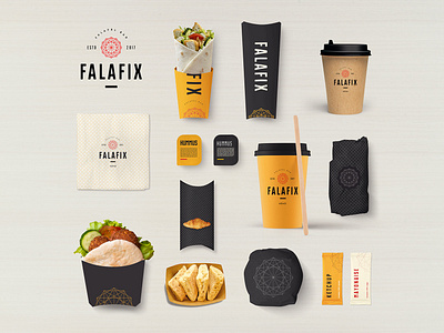 Falafix Branding brand identity branding design falafel fast food illustration logo package design packaging