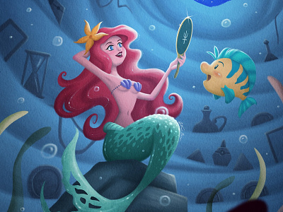 And what is this? ariel bubble children art children illustration creature cute disney disney art disney princess disney world fanart kawaii mermaid sailormoon sea sifn the little mermaid