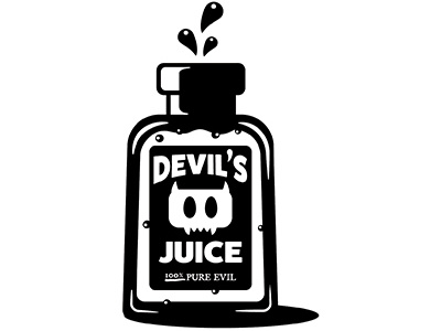 Bottle adobe illustrator bottle devil evil illustration vector