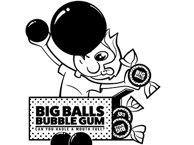 Bigballsgum Dribble ai art drawing humor illustration