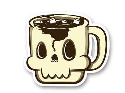 Skull mug & Coco art coco illustration skulls sticker