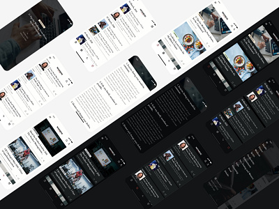 Mens Journal Mobile App Screens Concept concept dark dark app dark mode dark ui design ios light light theme mobile mobile app mode ui ux webdesign white white mode