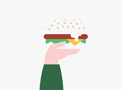 Food Illustration branding burger food graphic design illustration minimalistic