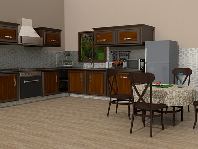 Kitchen Design 3d art arnold render isometric design maya