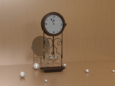 Clock Design 3d arnold render maya texture