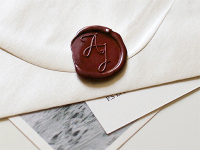 Wax seal for wedding invitations