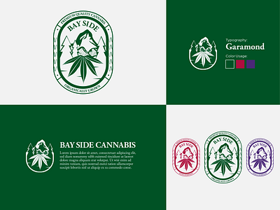 Bay Side Cannabis logo design guides