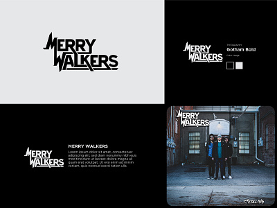Branding + Logo design—Merry Walkers; Oklahoma City based band.
