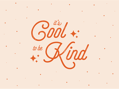 It's cool to be kind graphic