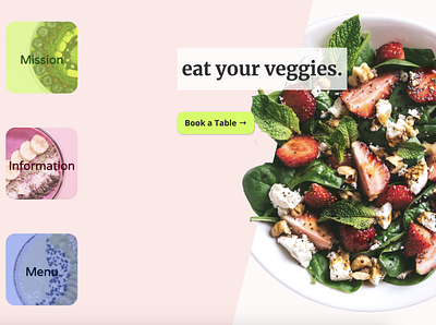Eat Your Veggies Restaurant healthy food restaurant restaurant branding restaurant website vegan vegan food webflow