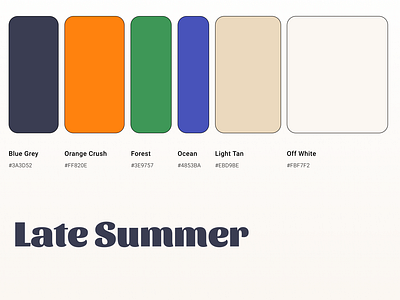 Late Summer Color Palette