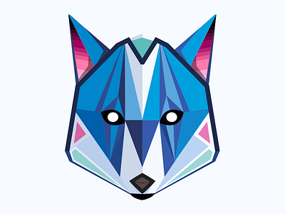 Wolf robot illustration illustrator low poly lowpoly robot vector wolf