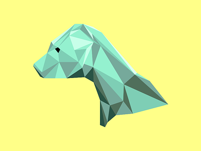 Woof! animal dog illustrator lowpoly polygons vector