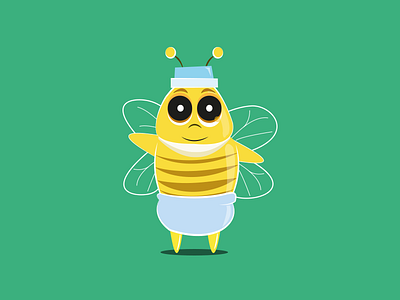 Baby Bee - Free AI baby bee diapers download free illustration illustrator ressource vector