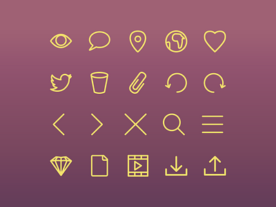Icon Font clean flat font font icons icon ui vector
