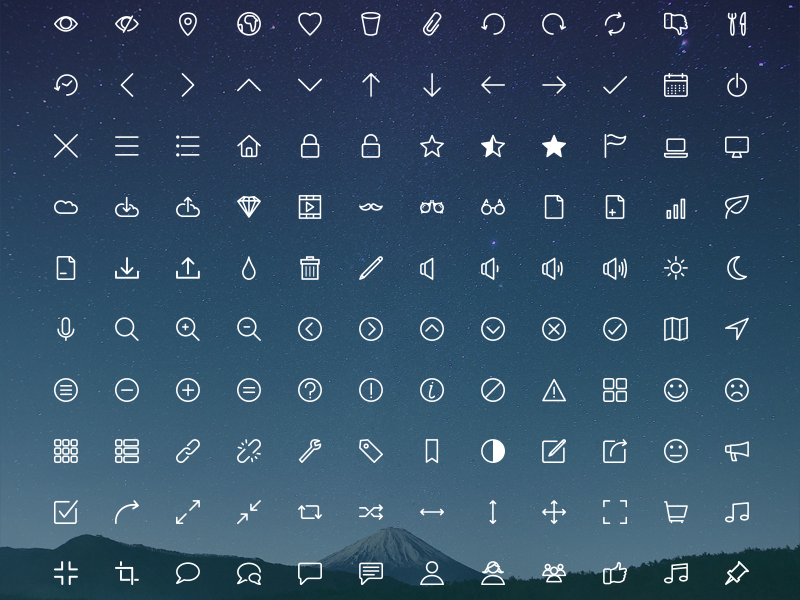 Rivolicons Free v.1.0 svg icon font free line icon icon font font icon vector flat clean icon set