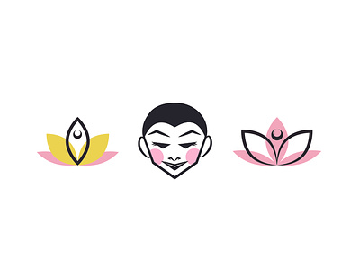 Yoga Studio Logo Ideas branding graphic design identity illustration illustration design logo logomark lotus yoga