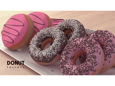 Donuts 3D Model Scene