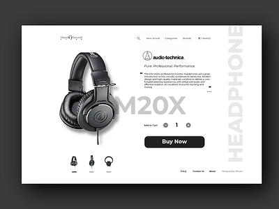 Headphone Online Store Page code css html photoshop ui ux design web design