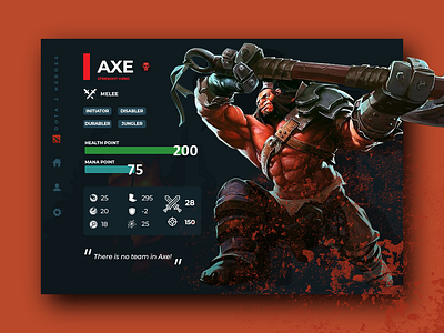 Dota 2 Heroes Page Design code css dota 2 html photoshop uiux design web design