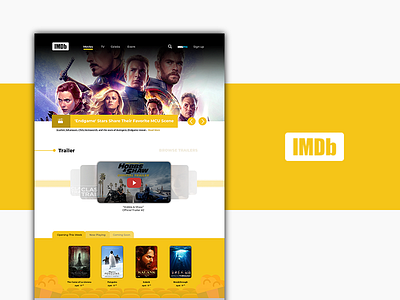 IMDb Homepage Design Concept code css homepage html movies photoshop ui design ux design web design