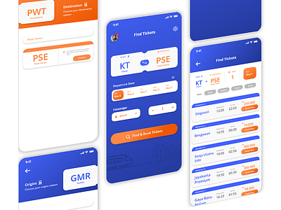 Train Ticket Booking Mobile App adobe xd android ios mobile app photoshop train train ticket transport ui design