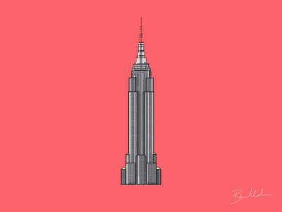 Empire america building drawing empire graphic illustration illustrator landmark monument photoshop state usa