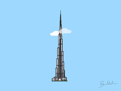 Burj Khalifa architecture building burj illustration illustrator khalifa photoshop tallest world