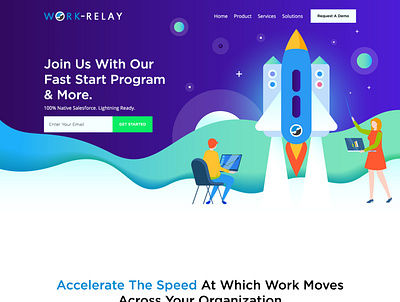 Work Relay - Technology Website Design awesome clean design illustration perfect ui ux web web design website design