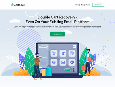 Cart Save - Web Page Design awesome clean design illustration illustrator photoshop ui ux web design website design