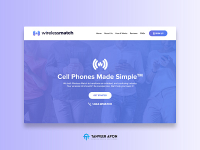 Technology & Network Company Website Design awesome cellphone design gradient landing page design mobile phone network technology ui ux web design web development web page design