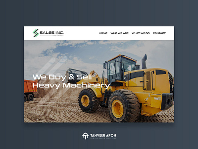Sales Inc - Heavy Machinery Buy & Selling Company Website Design awesome buy company design landing page design machine sales sell ui ux web design web page design