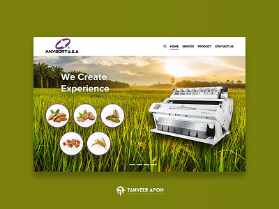 Agricultural Company Website Design agriculture awesome company design elegant jute landing page design machine rice ui ux web design web page design wheat