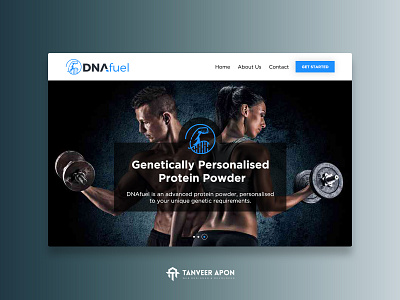 Gym & Supplement Provider - Website Design awesome clean design dna energy female fitness fuel gym landing page design male strength supplement ui ux web design web page design