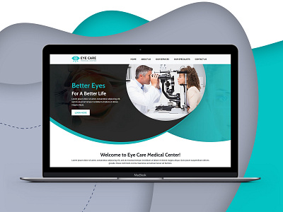 Medical & Heath (Eye Care) - Website Design care design doctor eye health hospital landing page design medical treatment web design web page design