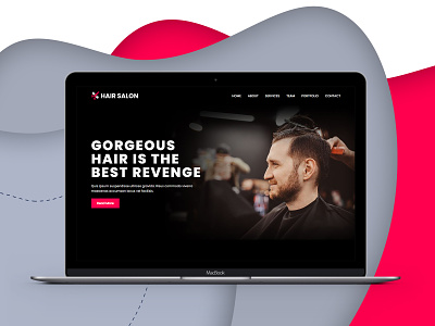 Hair Salon - Website Design design hair landing page design salon web design web page design