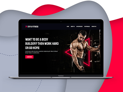 Gym & Fitness - Website Design body builder bodybuilding design fitness gym landing page design web design web page design