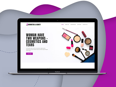 Cosmetics & Beauty - Website Design beauty cosmetics design landing page design web design web page design