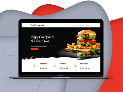 Food & Restaurant - Website Design burger design fast food food hot dog landing page design pizza restaurant theme web design web page design wordpress