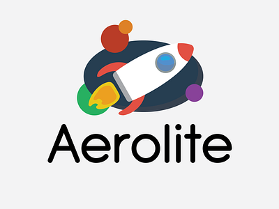Logo Challenge 1 - Aerolite aerolite dailylogochallange dailylogochallenge1 design flat icon illustration lettering logo minimal spacship type typography vector