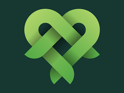 Green Heart heart illustration logo vector
