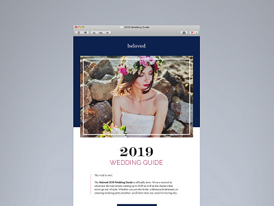 Beloved 2019 Wedding Guide Email branding design email email blast typography
