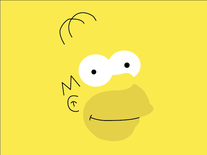 Minimalist hero #3 Homer by Tristan Wrobel on Dribbble