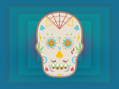 Calavera art day of the dead design dia de los muertos geometric halloween illustration mexican mexico skull sugar skull vector