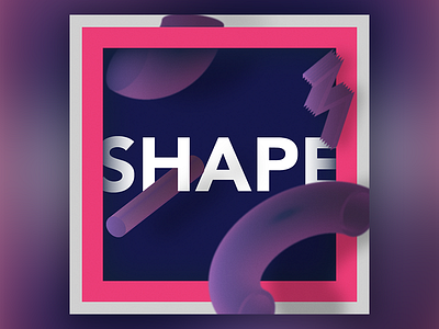 3D Shapes #1 3d abstract geometric gradient illustrator infrared isometric shape type typography uv