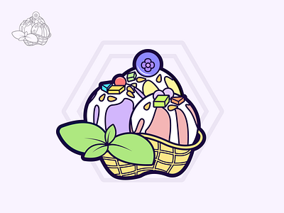 ice cream design illustration web