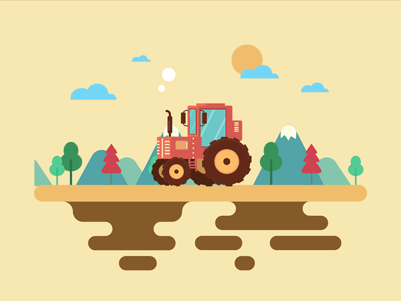 Tractor design illustration ux