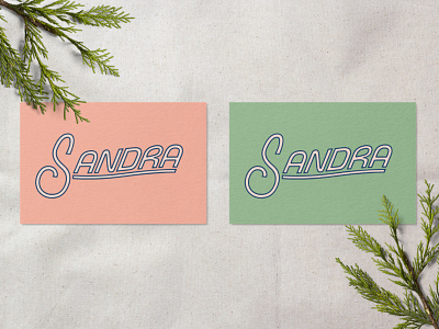 Sandra adobe illustrator branding design graphic design handlettering illustrator logo typography vancouver island vector