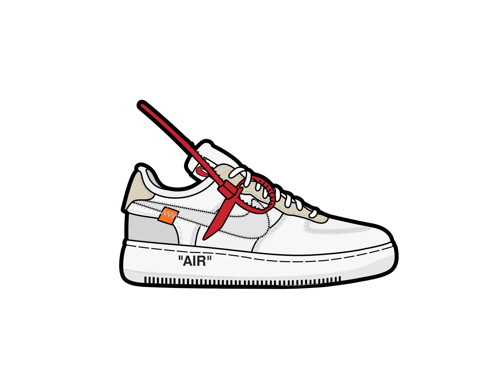 Download Nike Air Force 1 X Off White Wallpaper