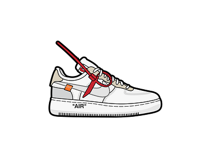 Off White x Nike Air Force 1 by Mohammad Afifuddiin on Dribbble